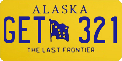 AK license plate GET321
