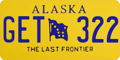 AK license plate GET322