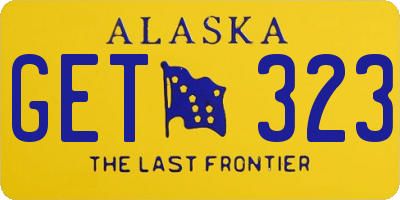 AK license plate GET323