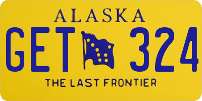 AK license plate GET324