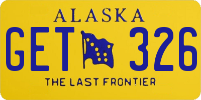 AK license plate GET326