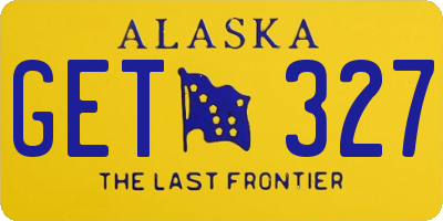 AK license plate GET327