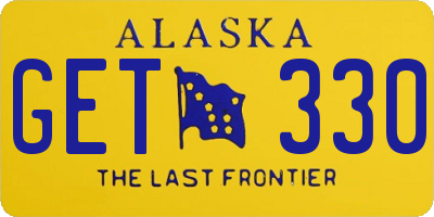 AK license plate GET330