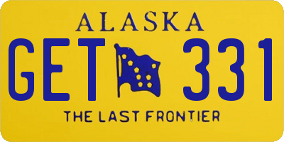 AK license plate GET331