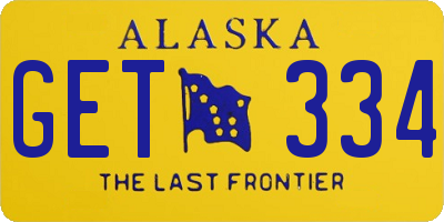 AK license plate GET334