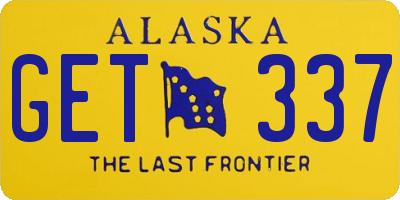 AK license plate GET337