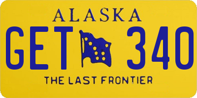 AK license plate GET340