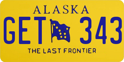 AK license plate GET343