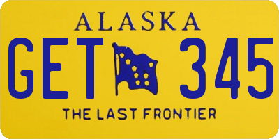 AK license plate GET345