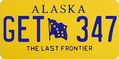 AK license plate GET347