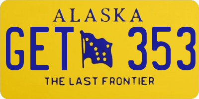 AK license plate GET353