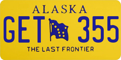 AK license plate GET355