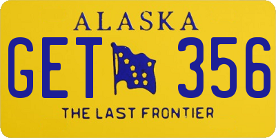AK license plate GET356