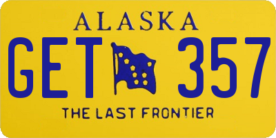 AK license plate GET357