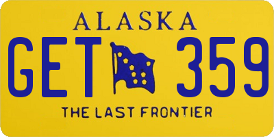AK license plate GET359