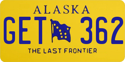 AK license plate GET362