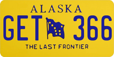 AK license plate GET366