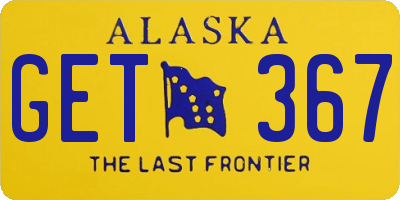 AK license plate GET367
