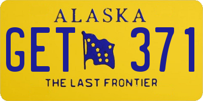 AK license plate GET371