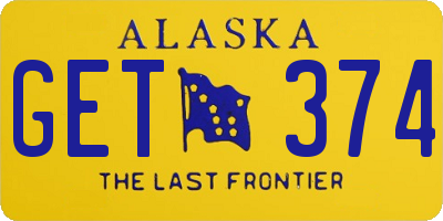 AK license plate GET374