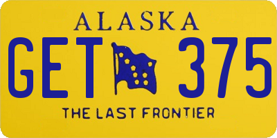 AK license plate GET375