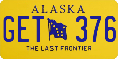 AK license plate GET376