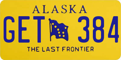 AK license plate GET384