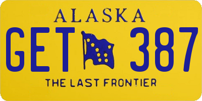 AK license plate GET387