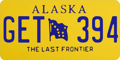 AK license plate GET394