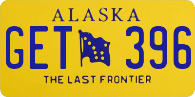 AK license plate GET396