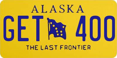AK license plate GET400