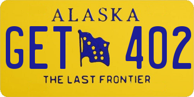 AK license plate GET402
