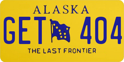 AK license plate GET404