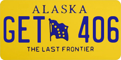 AK license plate GET406