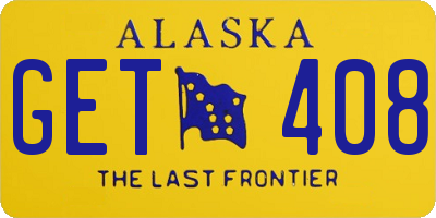 AK license plate GET408