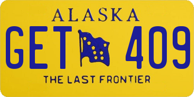 AK license plate GET409