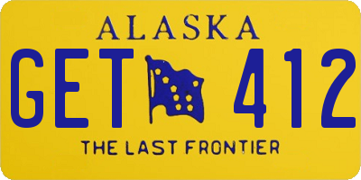 AK license plate GET412