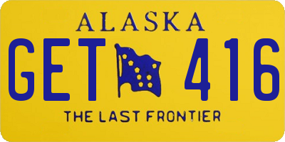AK license plate GET416