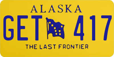 AK license plate GET417