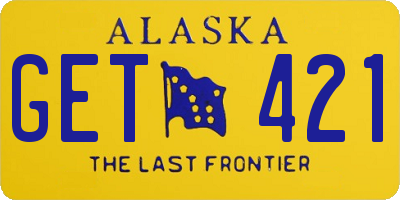 AK license plate GET421