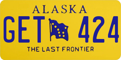 AK license plate GET424