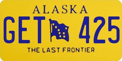 AK license plate GET425
