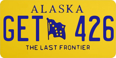 AK license plate GET426