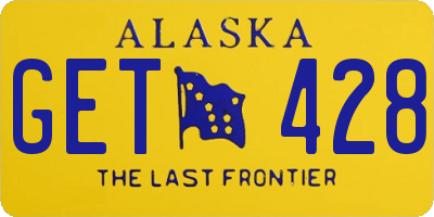 AK license plate GET428