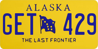 AK license plate GET429