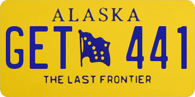 AK license plate GET441
