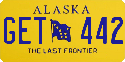 AK license plate GET442