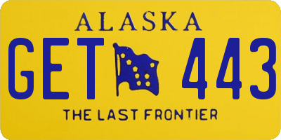 AK license plate GET443