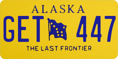 AK license plate GET447