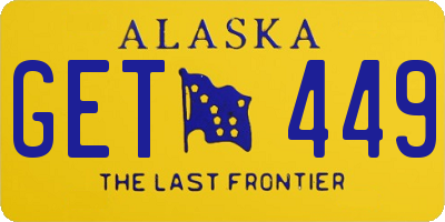 AK license plate GET449